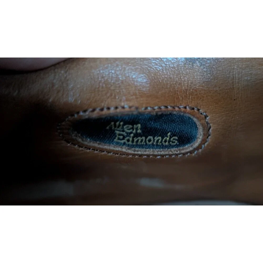 Allen Edmonds Glasgow Black Leather Split Toe Slip On Loafers- Men Size 14B